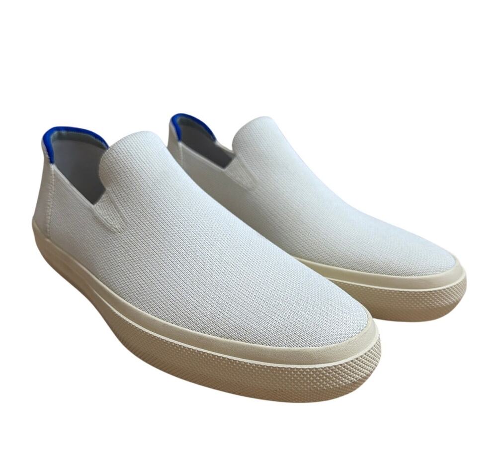 Rothy’s The Original Slip-On Sneaker Bright White Blue Halo W 11.5 M 10